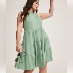 Torrid Mini Crinkle Gauze Tiered Dress